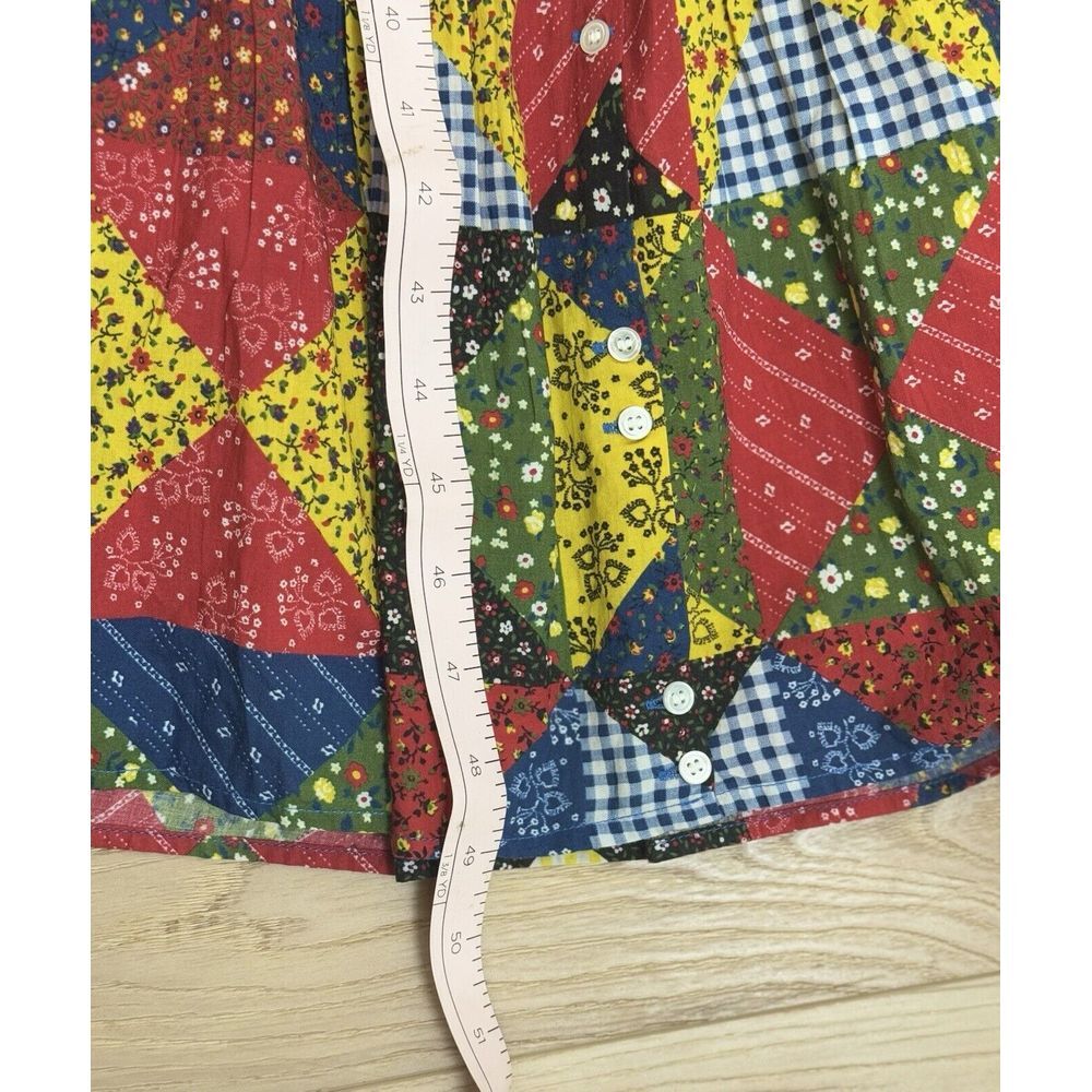 Doen Nicolette Dress | Countryside Patchwork Print | Sz. XXS - Picture 11 of 15